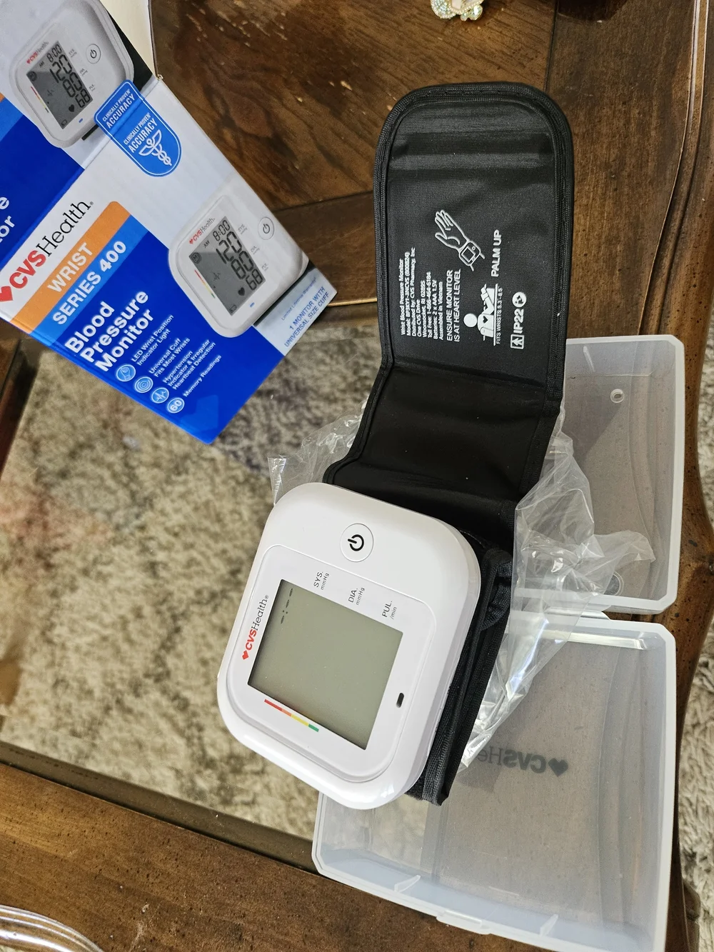 CVS Health White Wrist Blood Pressure Monitor - Accurate Home Readings